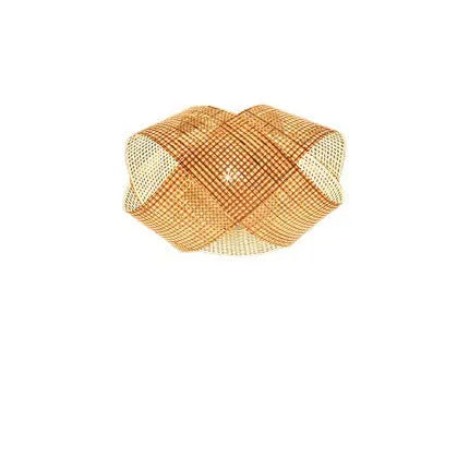 Bamboo woven rattan ceiling lamp pendant chandelier New Chinese style 80cm diameter for restaurant