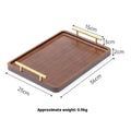 Brown handled bamboo serving tray in square shape for commercial barbecue and hospitality use
