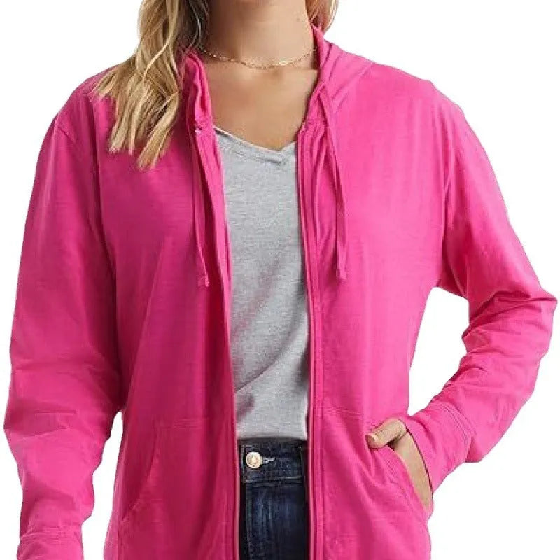 Loose fit solid colour sports hoodie in polyester shown in multiple colour options