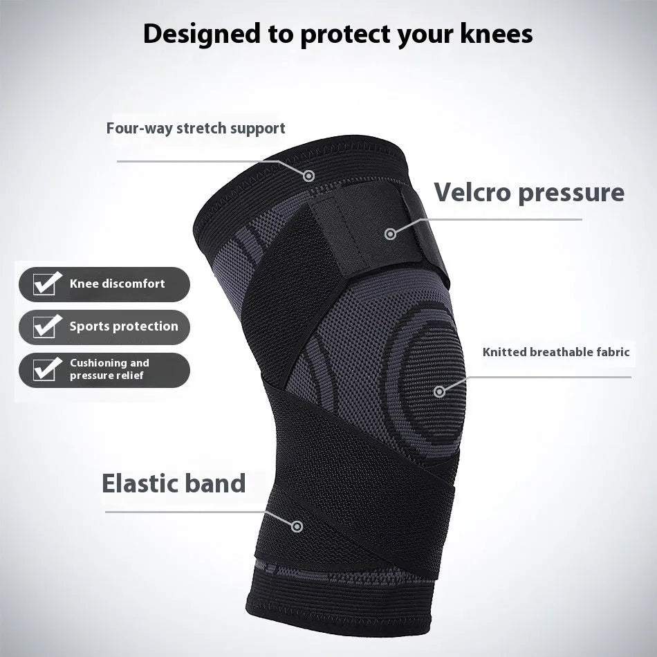 Non-slip knee pads in six colours for sports protection during fitness and running activities