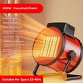 High power mini heater with button controls and EU plug, 3000W fast heating, quiet operation for home office