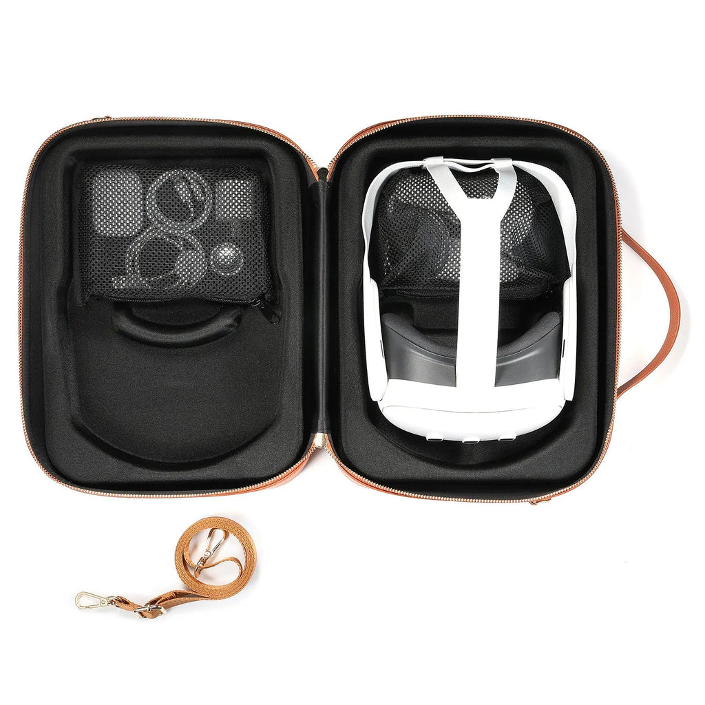 Vision Pro MR glasses storage box in superfiber material with dimensions 32.5 x 24.5 x 11.5 cm