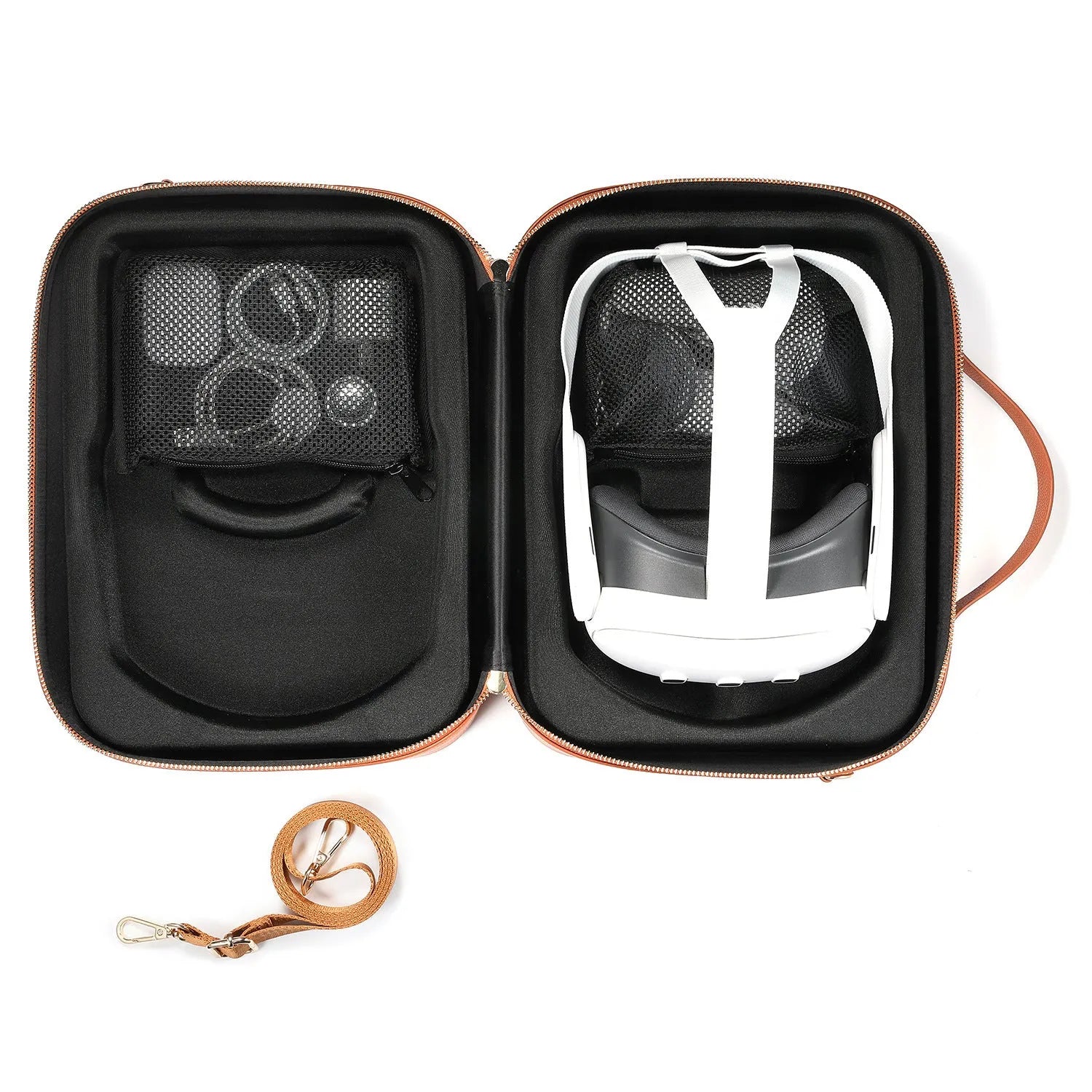 Vision Pro MR glasses storage box in superfiber material with dimensions 32.5 x 24.5 x 11.5 cm