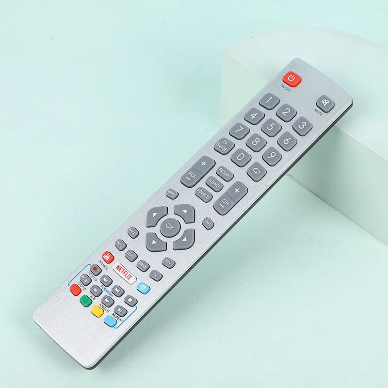 Silver gray YouTube NETF LIX remote control, 10 m transmission distance, audio-visual accessory, 1PC