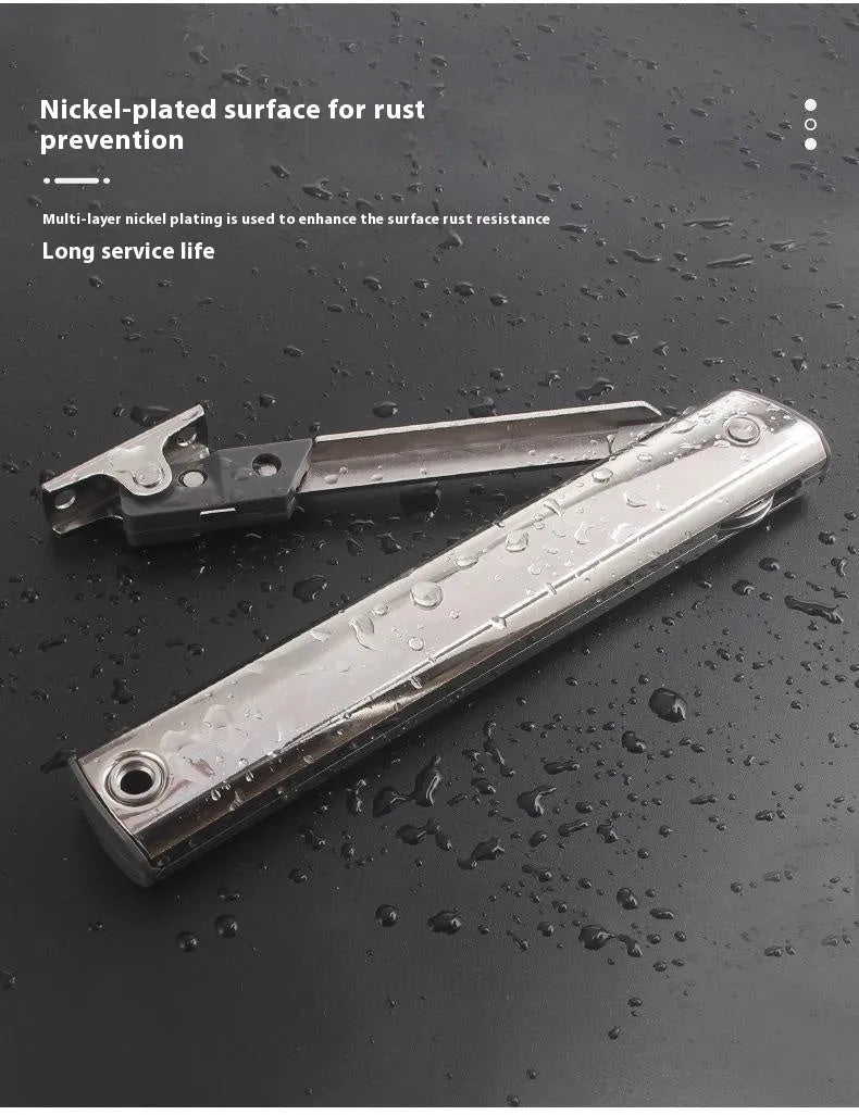 Cold rolled steel flap-up door support rod for tatami cabinets in natural stainless steel colour