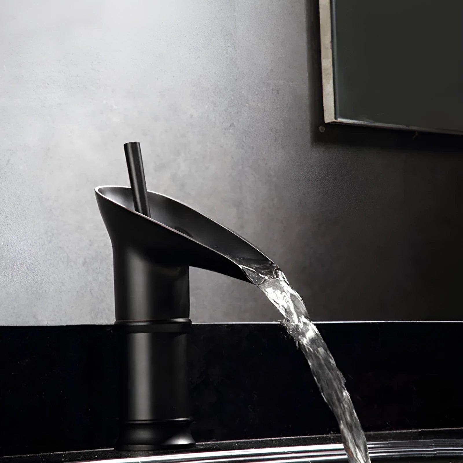 Wine glass shaped brass basin mixer tap in a choice of black, gold or silver finishes.