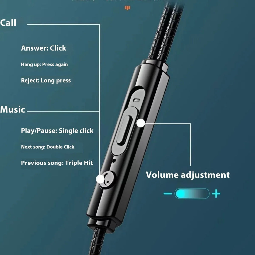 Double moving coil in-ear headphones with microphone, 3.5mm or Type-C plug, 1.2m TPE cable, silicone earplugs, Star Wars series.