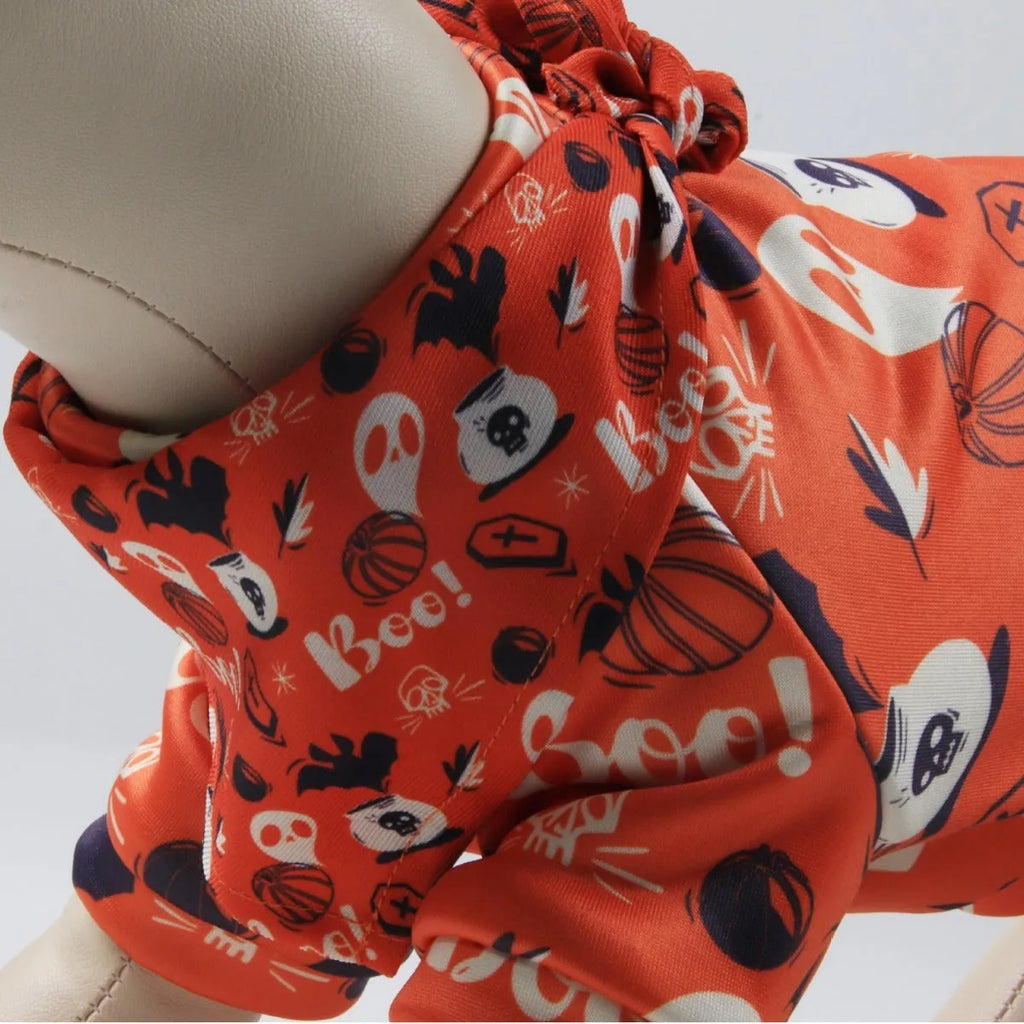 Wansheng fleece-lined dog sweater and triangle scarf set in multiple colour options for autumn and winter wear