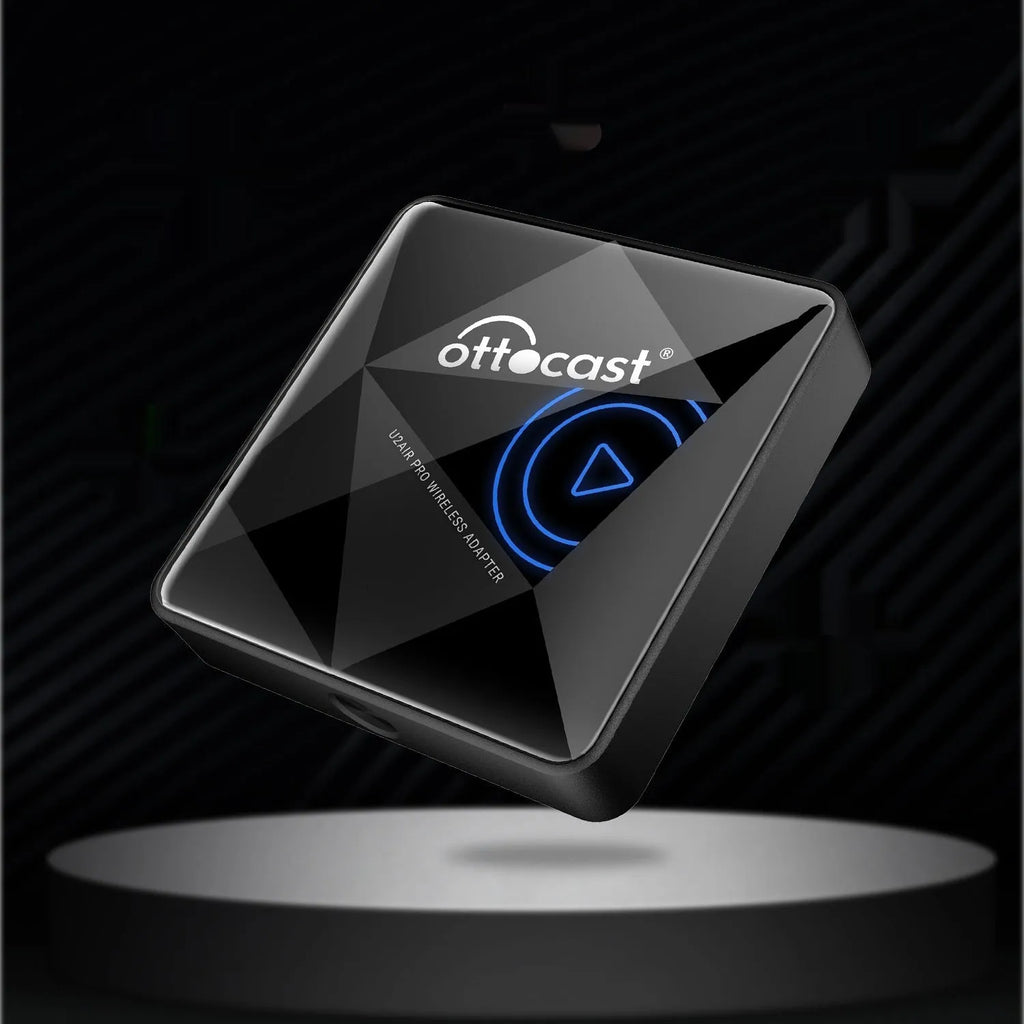 Black wireless car Bluetooth box with Type-C connector and compact rectangular design