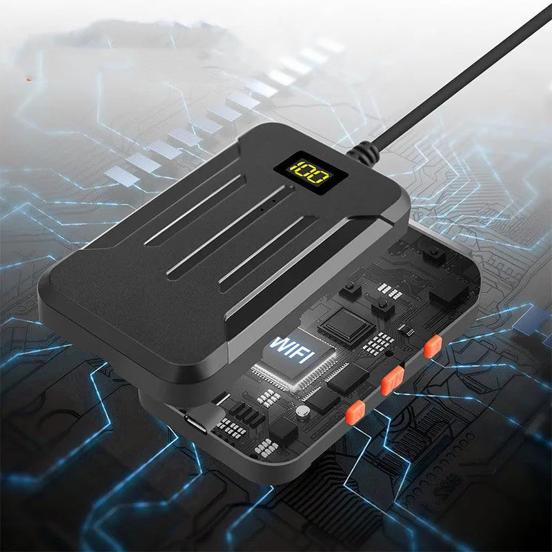 Wireless dual lens endoscope with 5.5mm and 8mm probe options and magnet accessory