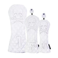 Black and white golf wooden pole waterproof protective cover made from PU material