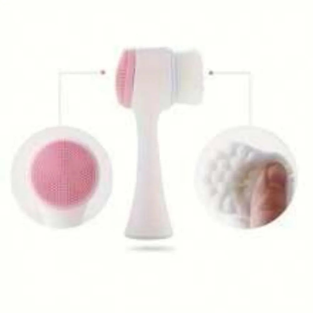 Blue nylon pet paw brush for cleaning and massaging dog and cat paws.