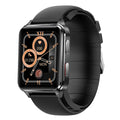 Multi-sport smart watch with a blue silicone wristband showing its 1.7-inch touchscreen display.