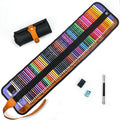 Set of 50 coloured wooden pencils in a hard case for oily painting artwork.