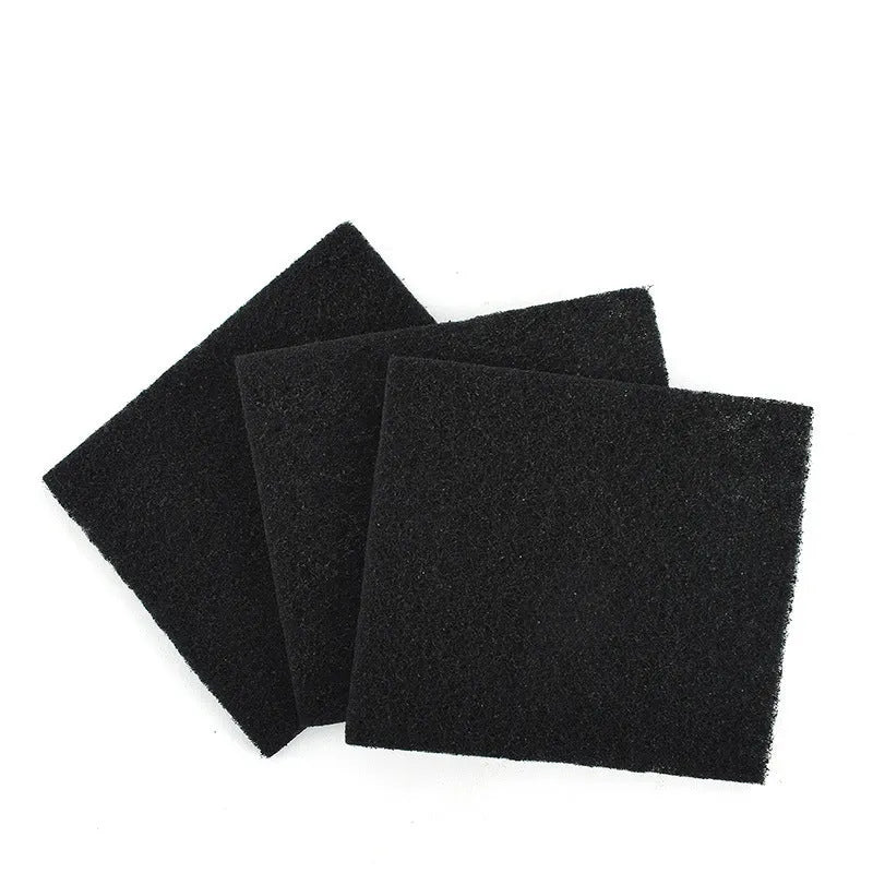 Black activated carbon filter pads for closed litter boxes, 10.5x11.5x0.5cm, pack of 3