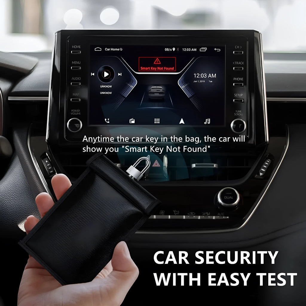 Fireproof flame retardant glass fibre fabric car key case in solid colour for mobile phone storage
