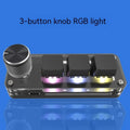Compact black RGB backlit macro keyboard measuring 15cm with USB cable for copy-paste functions