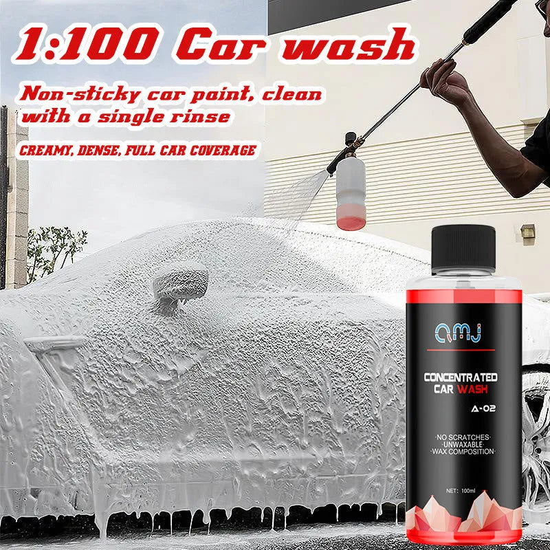 100ml bottle of super concentrated car decontamination and polishing high-foam cleaner