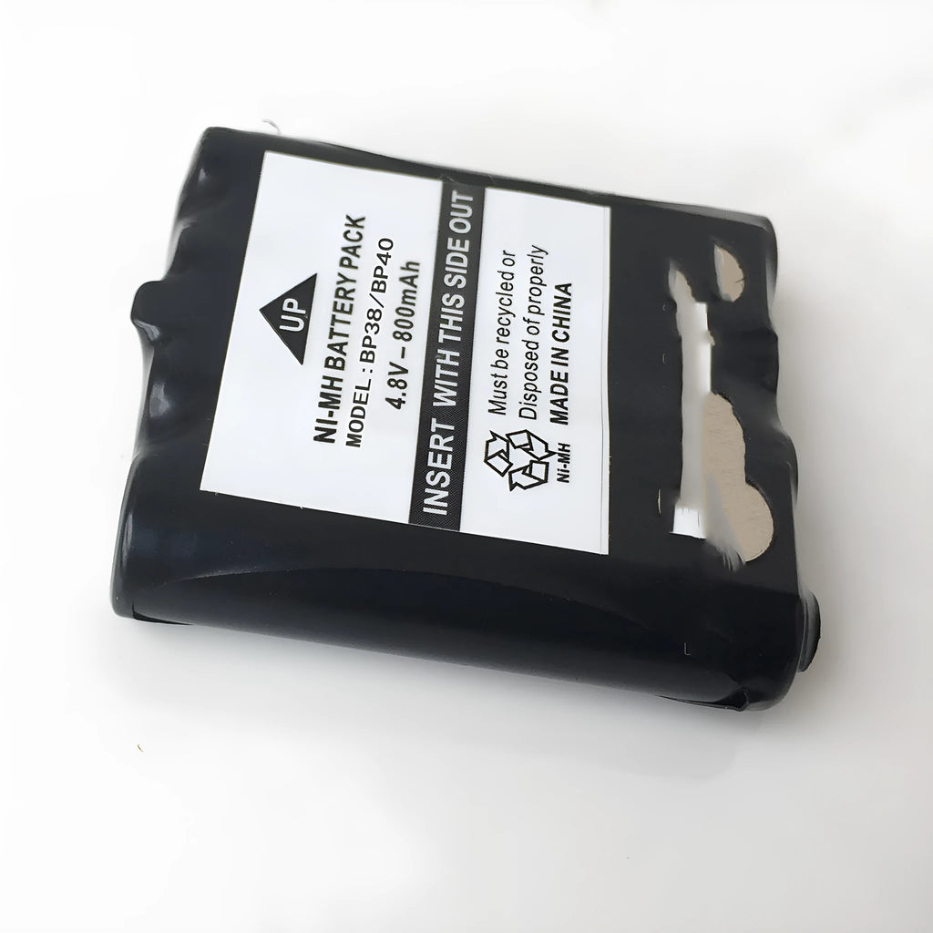 BP38 BP40 800mAh 4.8V walkie-talkie battery pack, 44x40mm, for T5 T6 T7 T8 radios