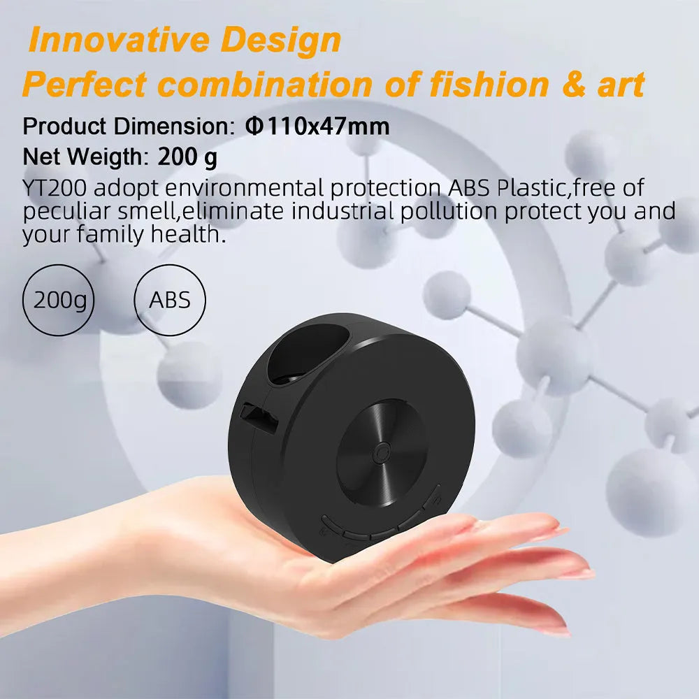 Black portable mini phone projector for children with compact 110mm design