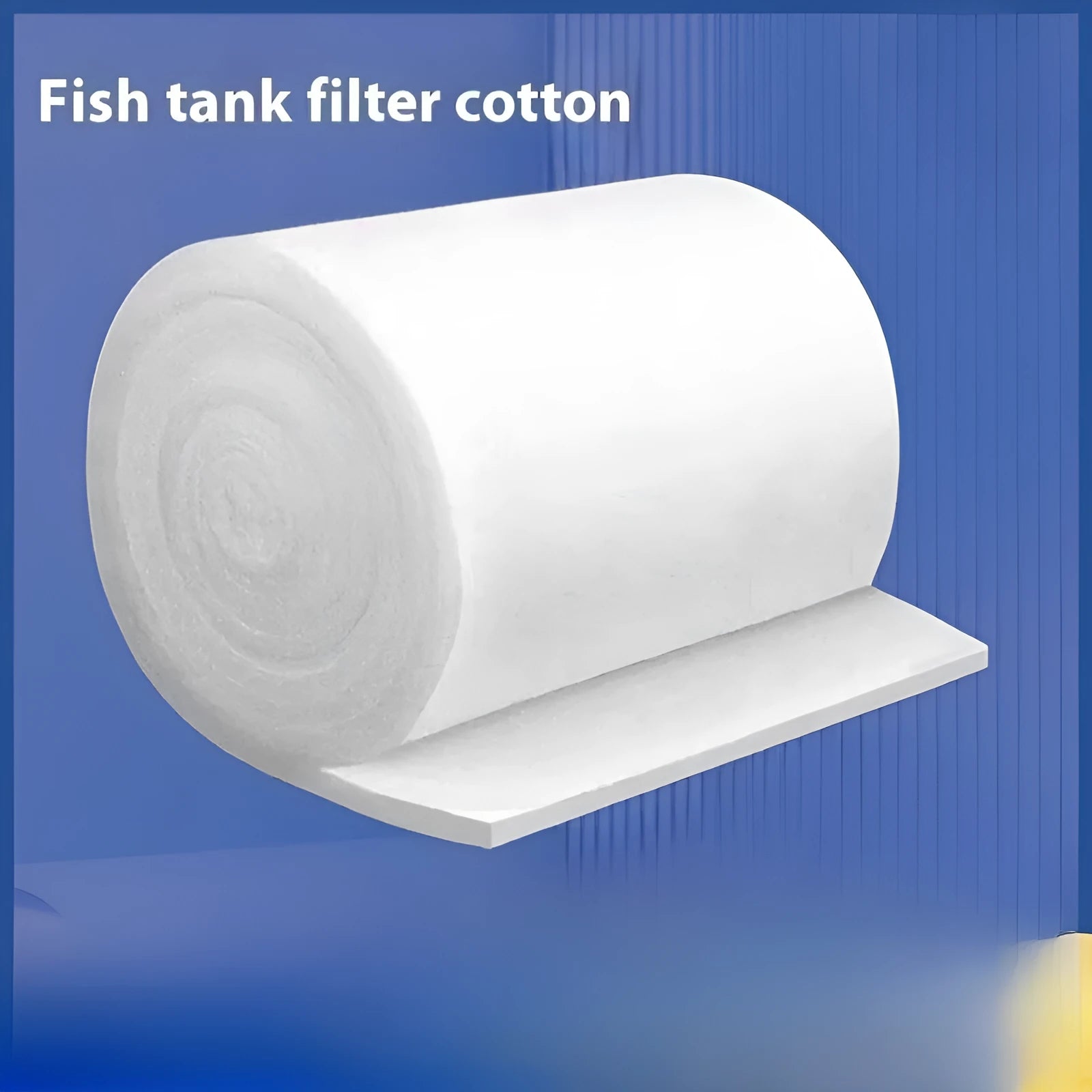 White thickened high density filter cotton roll for aquarium filtration, 3cm thick