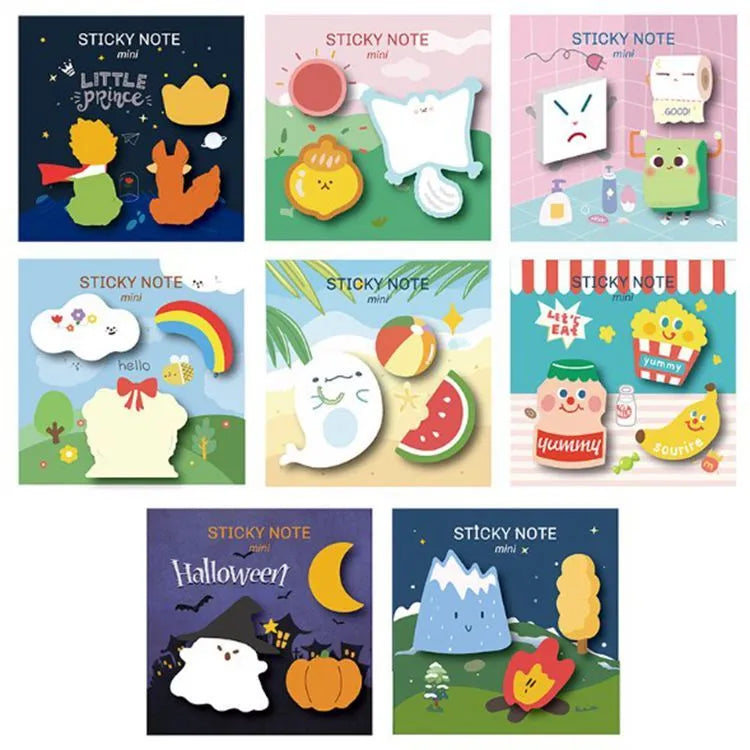 Halloween pumpkin pattern post-it notes, 90mm square size, showing Trick or Treat design