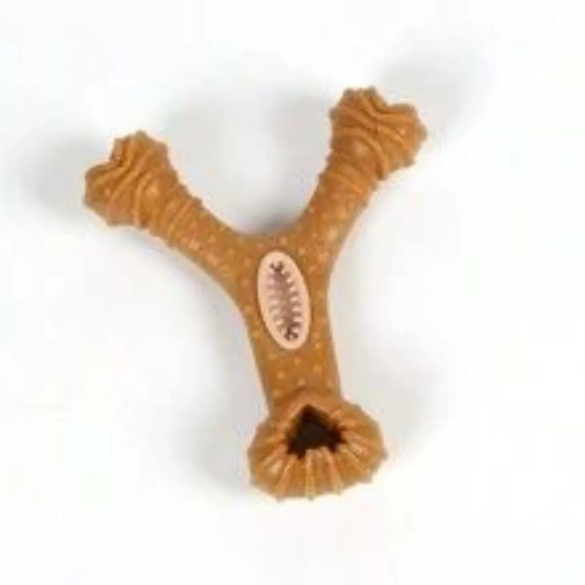 Durable rubber dog chew toy bone for teeth cleaning in 8 shape and Y shape designs
