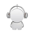 Creative metal USB flash drive with cartoon musician and car design in silver or rose gold colour