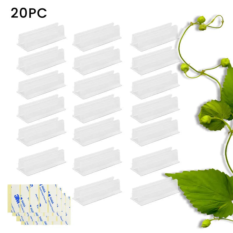 Plastic sticky wall-mounted cable bracket for punch-free bedside data cable organisation