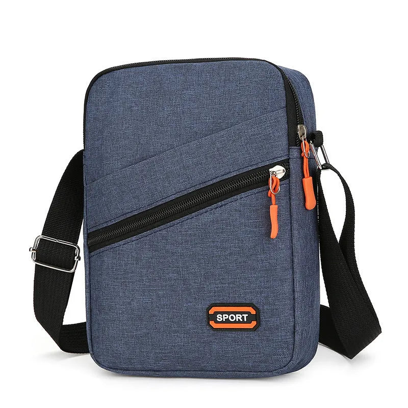 Oxford cloth crossbody commuter bag in urban simplicity style with contrast colour details