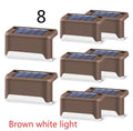 Solar fence lamp 75 x 44 x 42 mm waterproof LED outdoor step light in black or brown