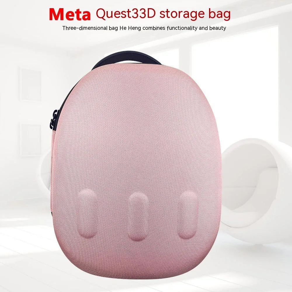 EVA anti-pressure hard shell storage bag for VR accessories in black, gray, pink, and silver options