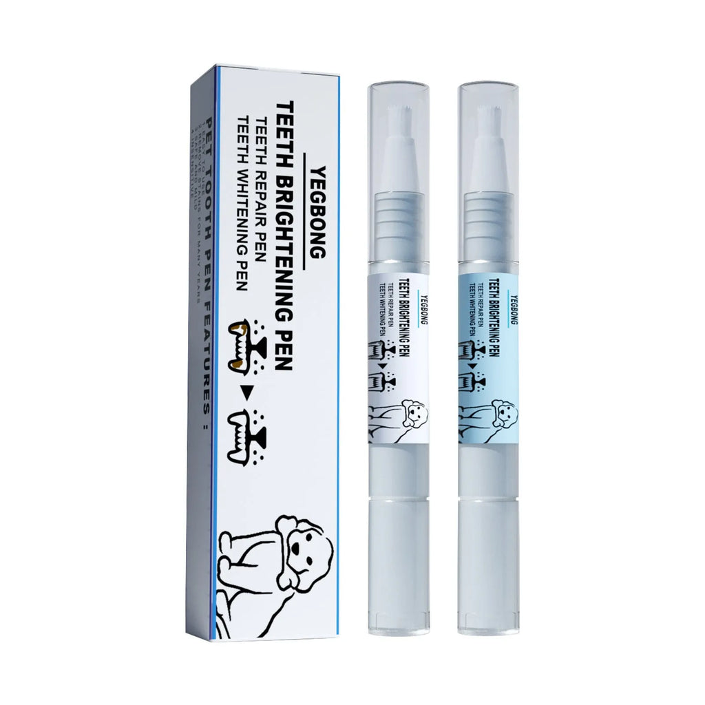 Yegbong pet teeth whitening pen with dental brush set for dogs and cats