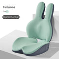 Car seat cushion and separate lumbar support cushion set in a choice of colours