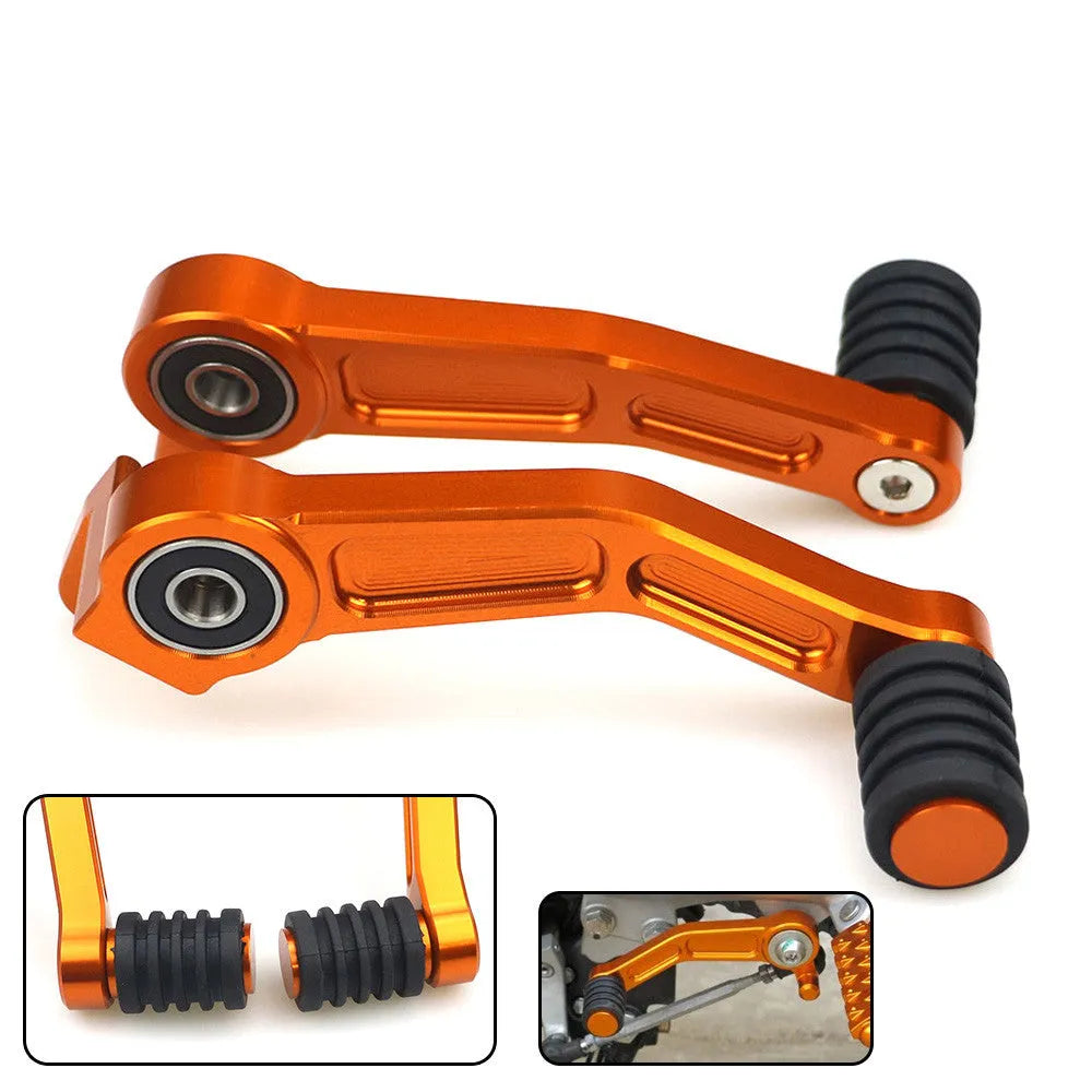 Orange KTM gear and brake lever set for DUKE125, DUKE200, DUKE390, RC125, RC200 and RC390 models