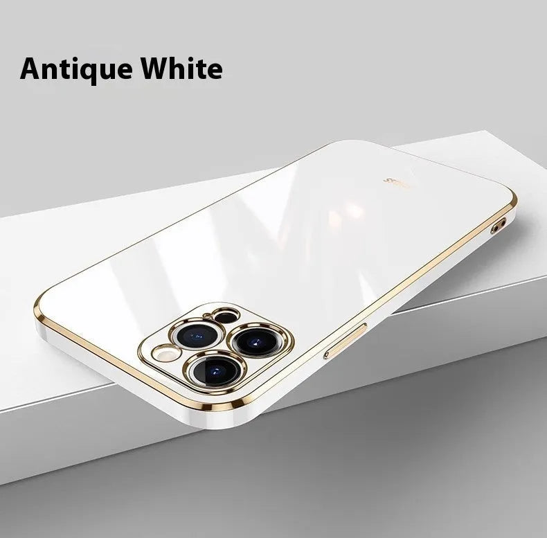 6D straight edge electroplating TPU phone case for iPhone in mint green colour.