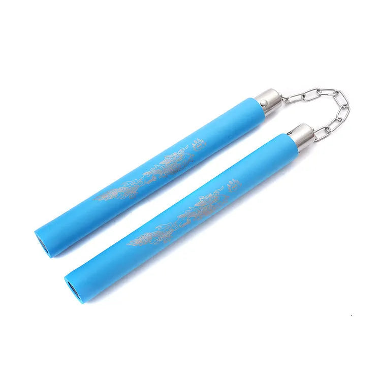 Set of soft EVA sponge nunchaku for children beginners practice in multiple colours