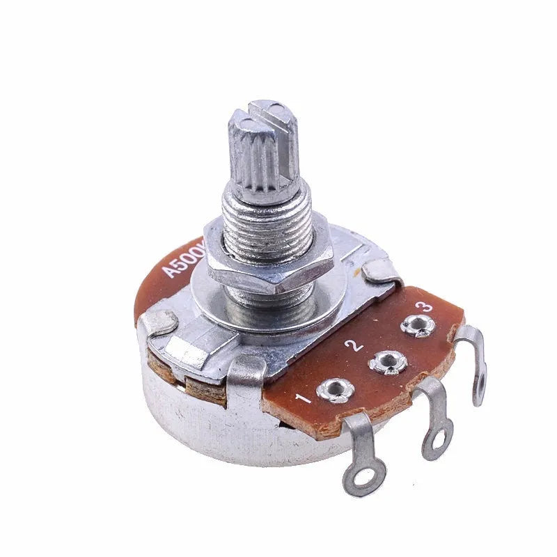 Single metal electric guitar control knob for volume or tone potentiometer replacement.