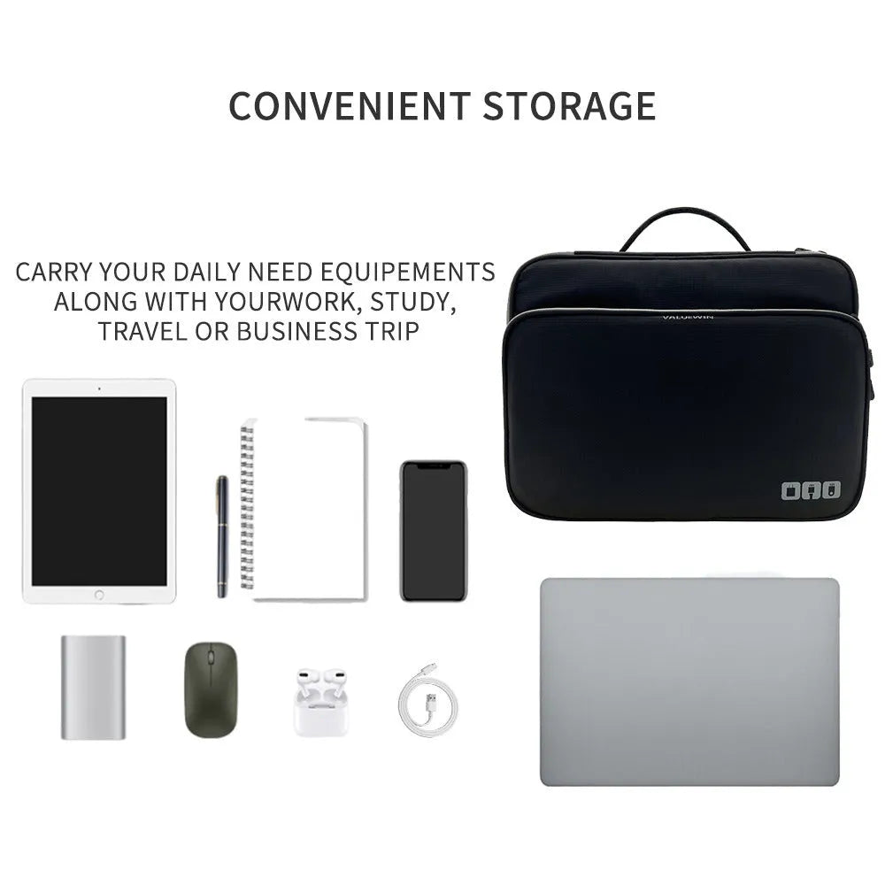 Grey three-layer travel storage bag with sewing line detailing and waterproof polyester construction