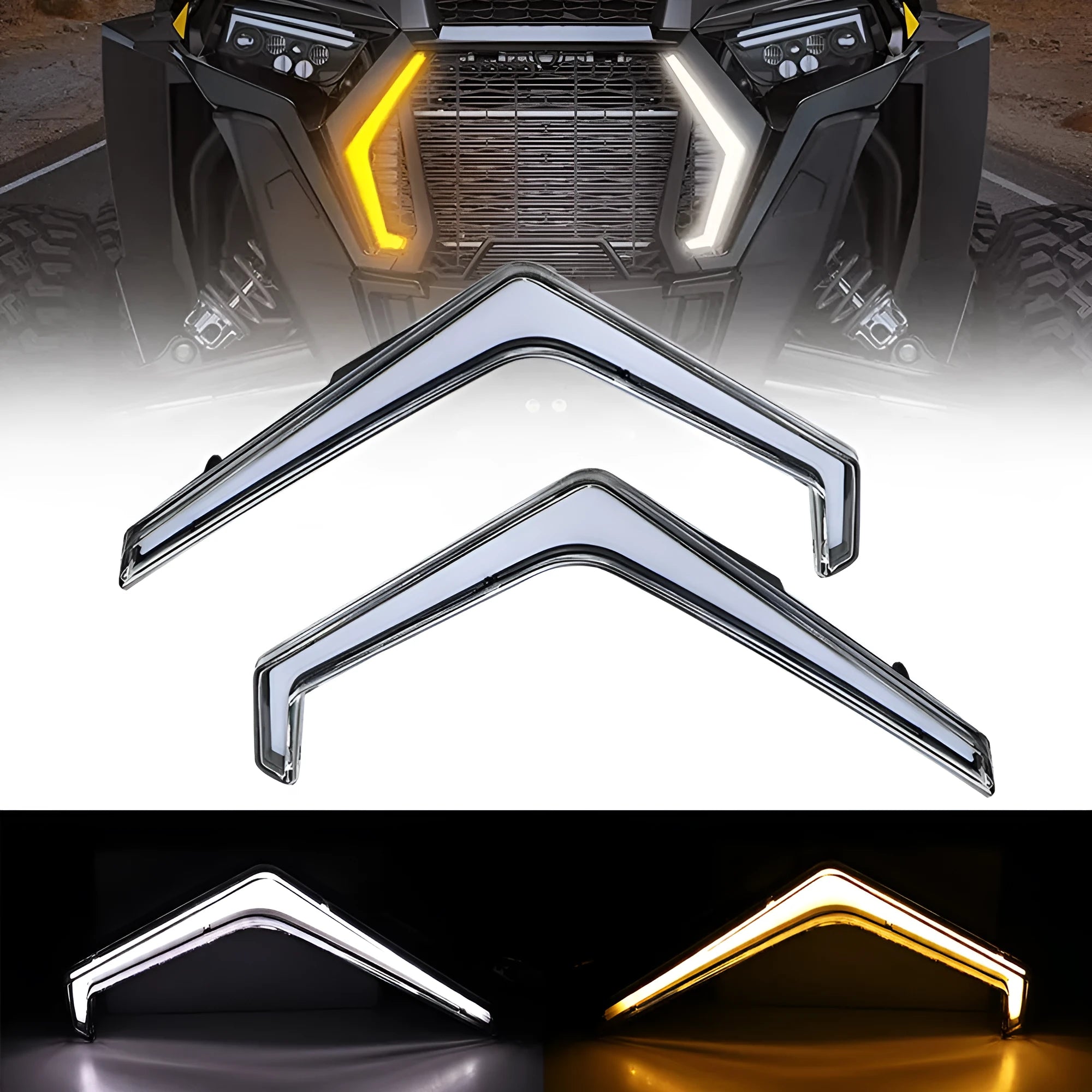 For Star daytime turn signal light for Polaris RZR XP 1000 2019-2020 ABS PE construction white housing