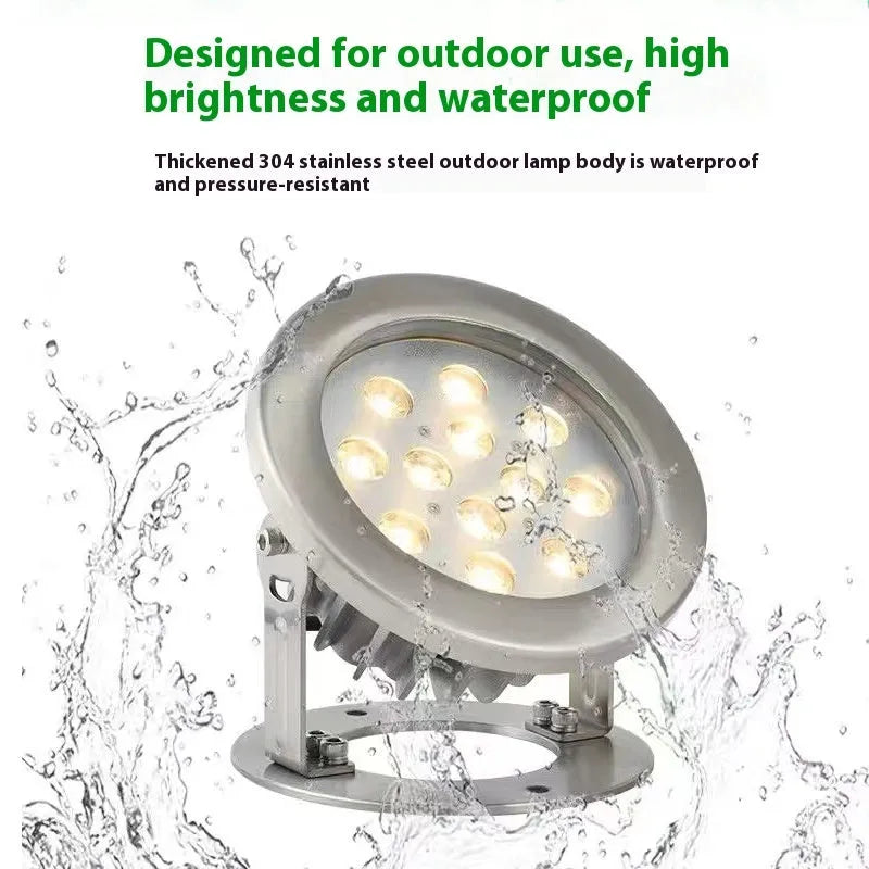 LED underwater lamp 6W blue light for swimming pool fountain pond submersion