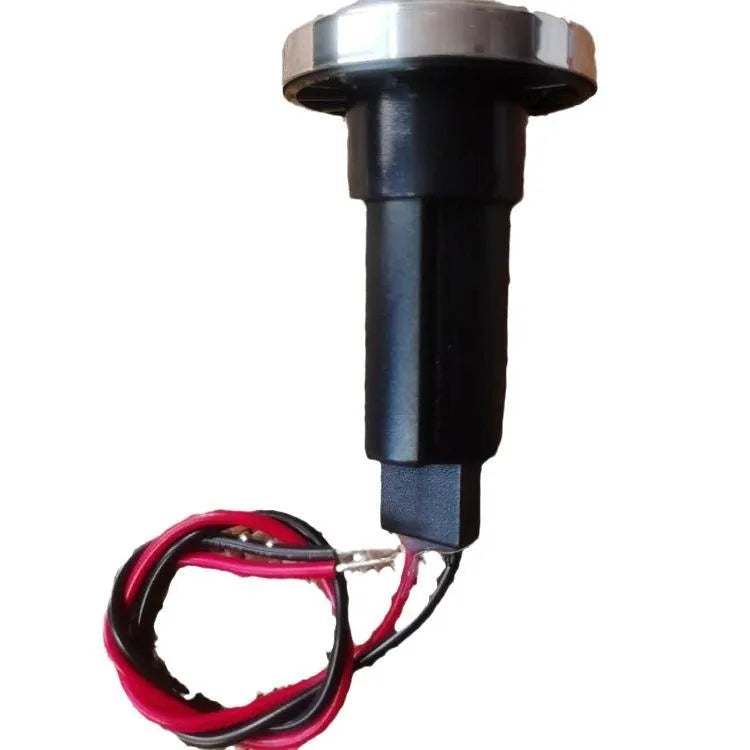 Stainless steel pole yacht anchor light socket with wires and lamp for marine navigation.