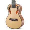 23 inch spruce grape hole ukulele with rosewood fingerboard and chrome tuning pegs, wood colour finish