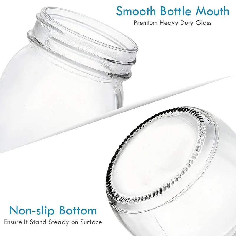 6-pack of 32oz transparent glass storage cans with airtight lids for pantry