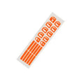 Car window luminous key sticker in Blue Green and Orange on window button