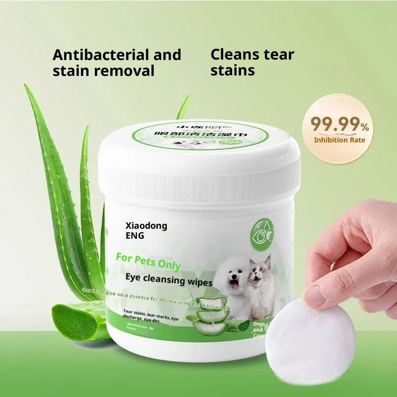 Pet eye wipes 150 pieces non-woven fabric liquid pet cleaning wipe pack
