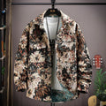 Casual long-sleeve lapel shirt coat in a blue colour with a straight hem.
