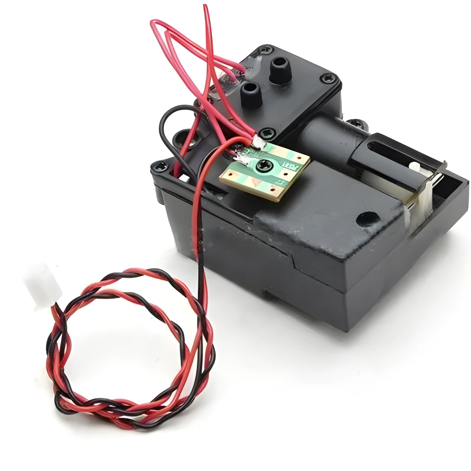 Black smoke box accessory for toy tanks with 360° rotation capability