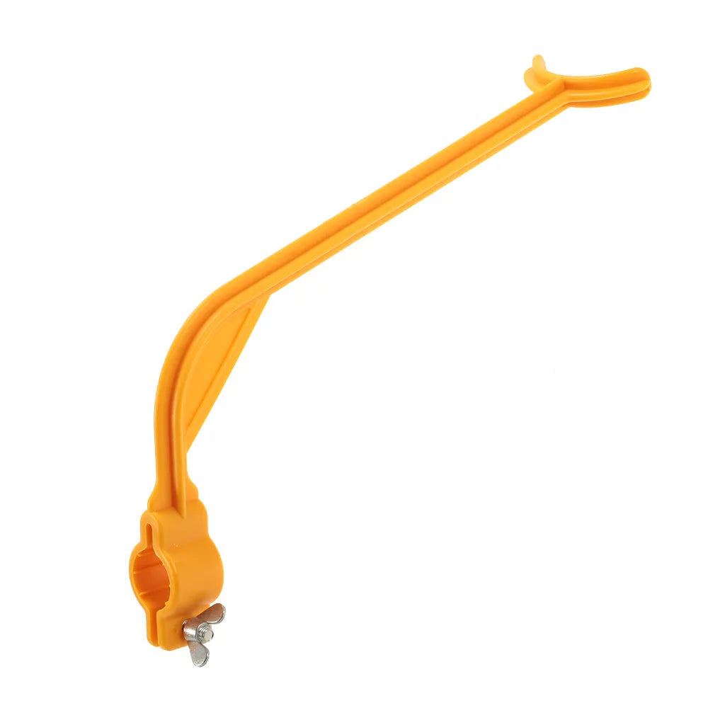Yellow golf swing training aid, plastic, 25 x 8 x 5cm, for wrist hinge and face alignment.