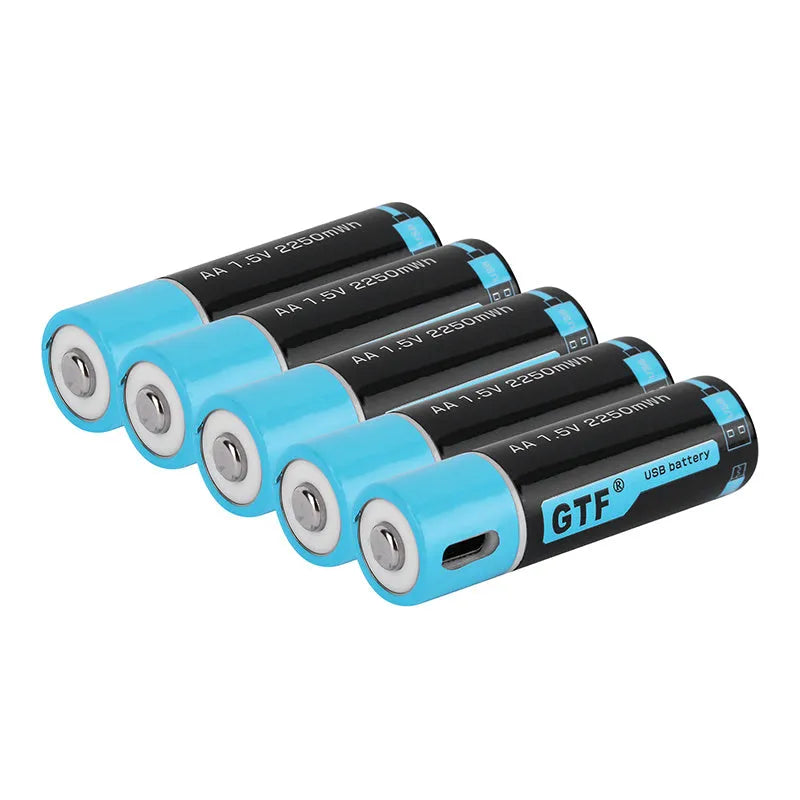 USB rechargeable AA battery 1.5V 1500mAh with Micro USB charging port and smart protection chip